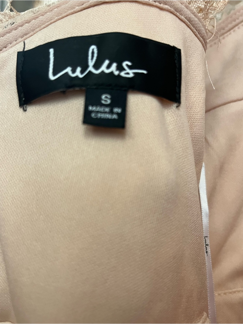 Lulu's Blush Pink Lace Halter Maxi Gown - Picture 6 of 6